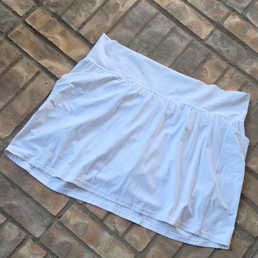 Athleta Run With It Skort White Sz 3X Tennis Skirt